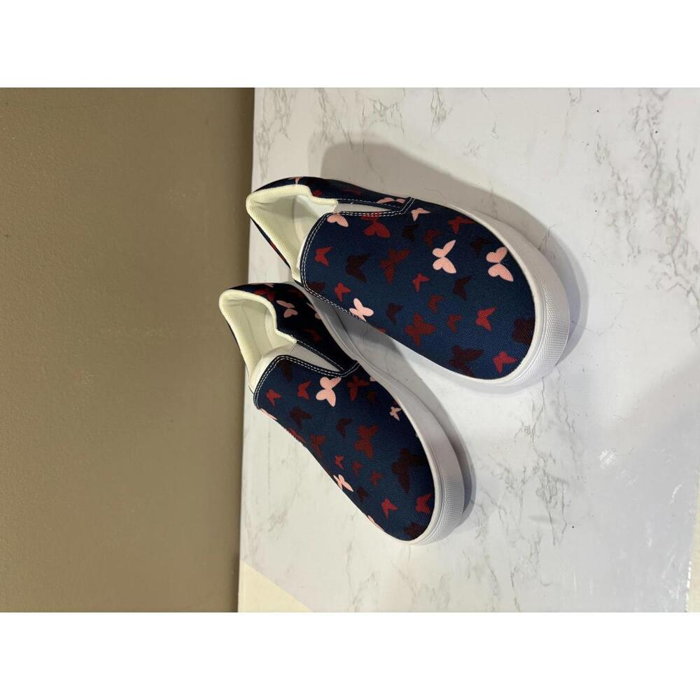 Women's Slip-On Shoes with Butterfly Print